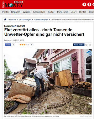 Flut zerstört alles- Elementarversicherung