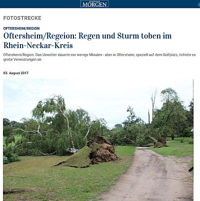 Sturmschäden Oftersheim - Rhein-Neckar-Kreis